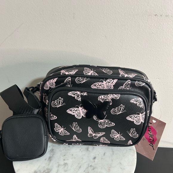 Betsey Johnson Handbags - Betsy Johnson Black Butterfly Print Women's Bag
